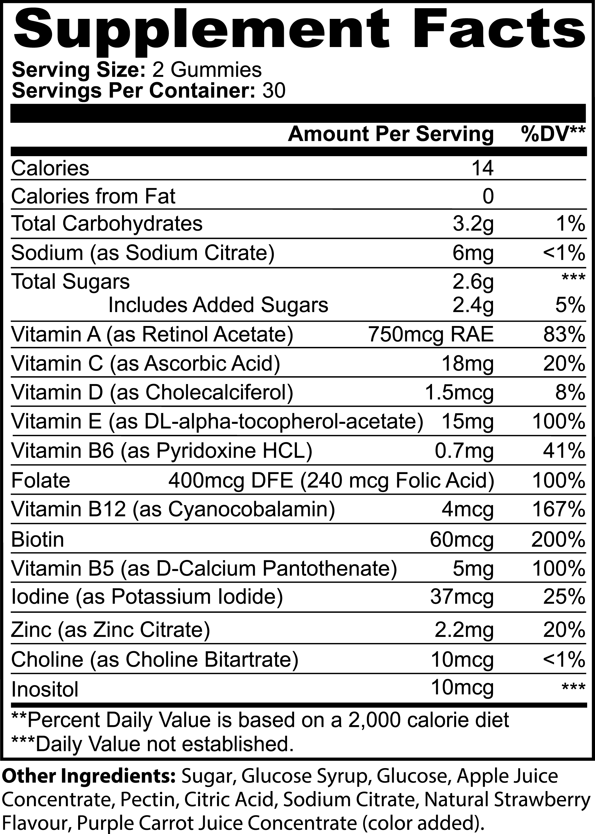 Adult Multivitamin Bear Gummies for Immune & Overall Wellness