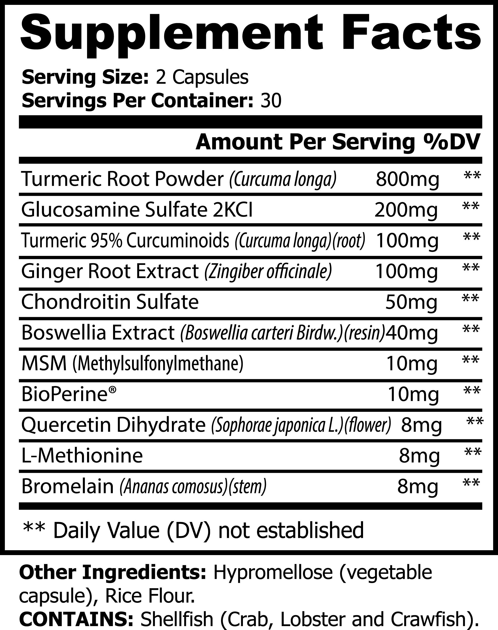 Platinum Turmeric Capsules with Ginger & Boswellia for Joint & Immune Health