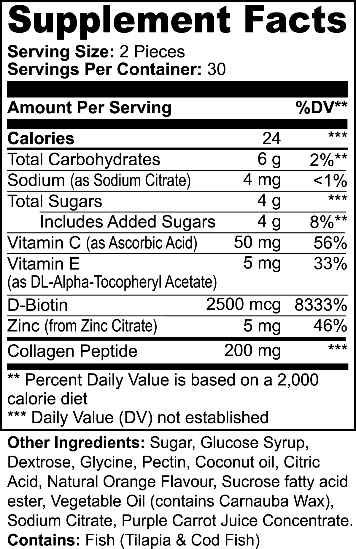 Collagen Gummies with Vitamin C for Bone, Joint & Immune Support (Adult)